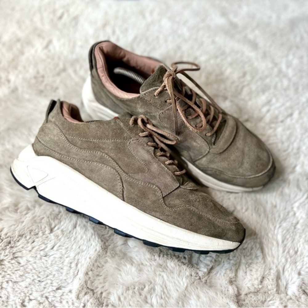 BUTTERO VINCI SNEAKERS IN KHAKI SUEDE MEN SNEAKERS US 10